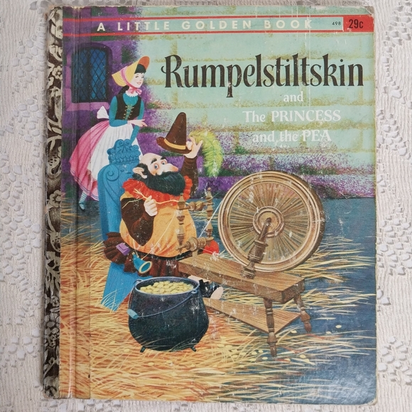 Vintage Other 962 Rumpelstiltskin Princess Pea Little Golden Book